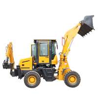 CE EPA diesel engine mini with front end loader and backhoe loader for sale price 1m3 bucket capacity