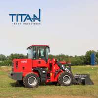 Titan 2000kg compact tractor 4 wheel drive wheelloaders china famous 2 ton small mini front end loaders for farm and gardens