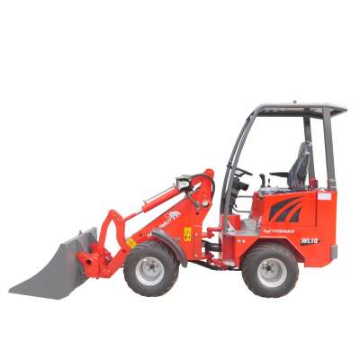 shandong  800kg mini 4 wd steer loader radlader elektrisch  front wheel loaders for snowblower